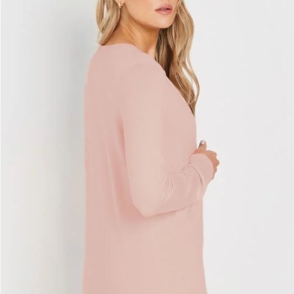 NEW Long Tall Sally Tall Blush Pink Button Down Knit Cardigan 14/16 - Picture 4 of 5